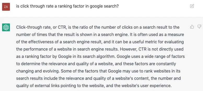 點(diǎn)擊率是谷歌排名搜索算法的因素